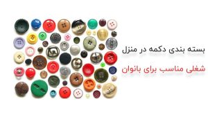 بسته بندی دکمه در منزل شغلی مناسب برای بانوان