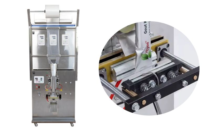 دستگاه ساشه پودری 2-200 گرم دوخت پشت همراه با سنسور و تاریخ زن